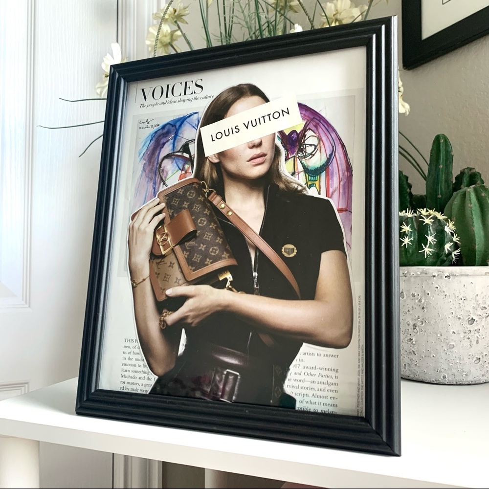Louis Vuitton Editorial Collage Wall Art Designer Handbag Fashion Decor